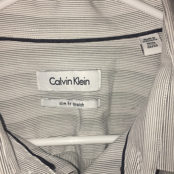 Calvin Klein Slim Fit Stretch Dress Shirt - Picture 2 of 3